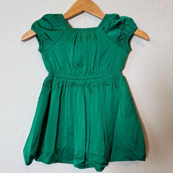 Crewcuts Toddler Girl's Green Bubble Hem Short Sleeve Dress Size 4 NEW - Picture 8 of 8